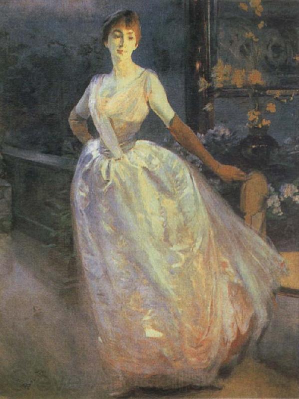 Albert Besnard Portrait of Madame Roger Jourdain France oil painting art